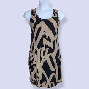 Frank Lyman Beige & Black Sheath Dress